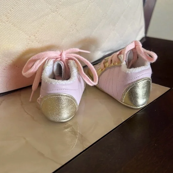 Baby Dior Pink and Gold Shoes - Picture 3 of 7